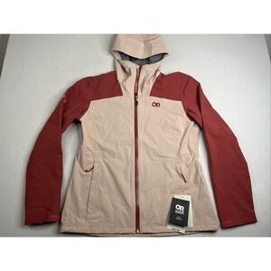 $165 Outdoor Research Women's Stratoburst Stretch Rain Jacket Waterproof Small